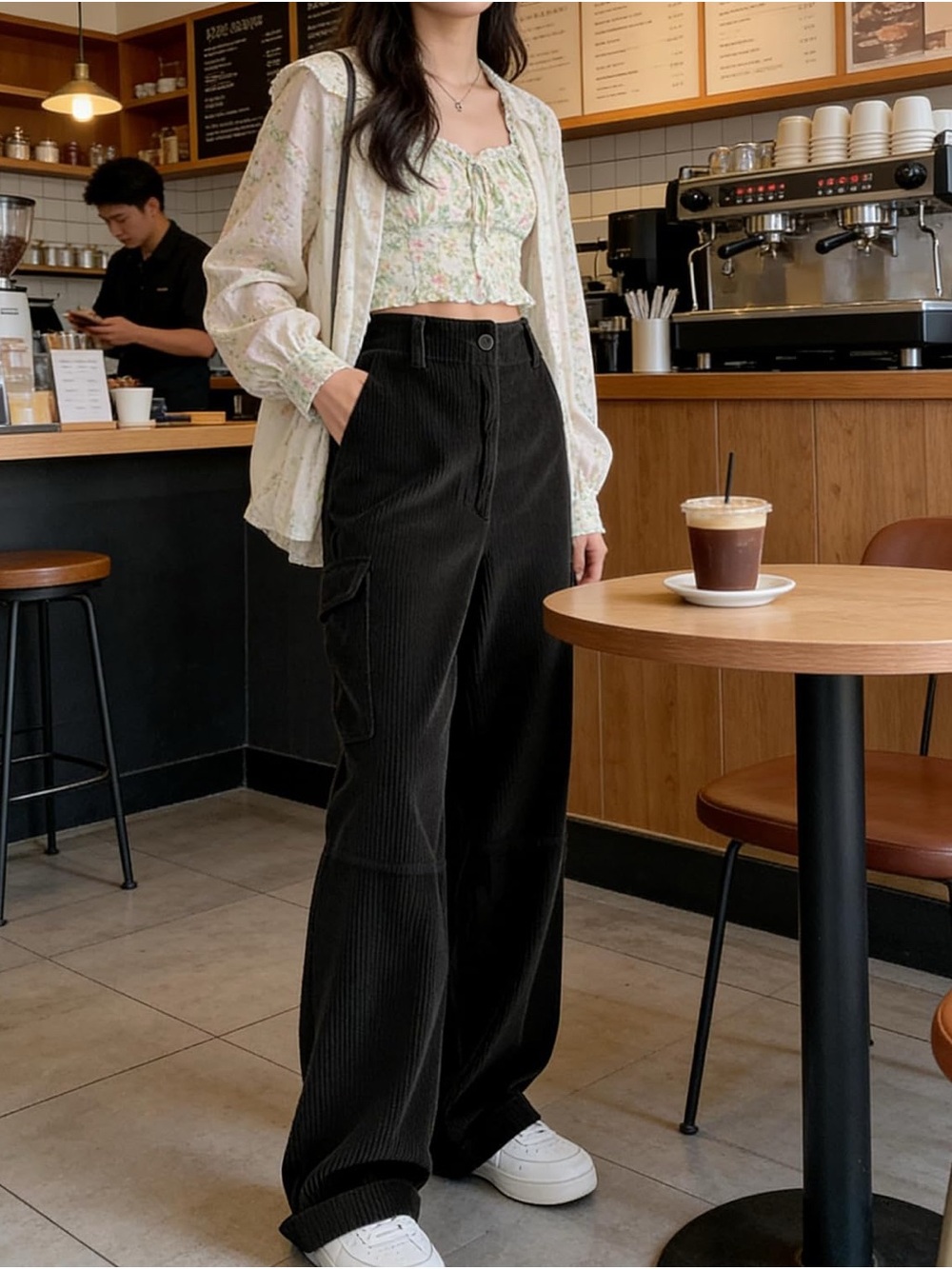 High Waisted Corduroy Pants for Women, Bootcut Wide Leg and Baggy